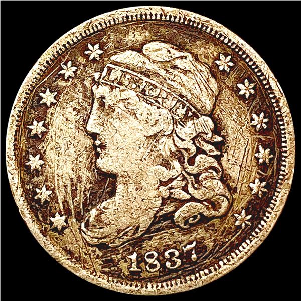 1837 Capped Bust Half Dime LIGHTLY CIRCULATED