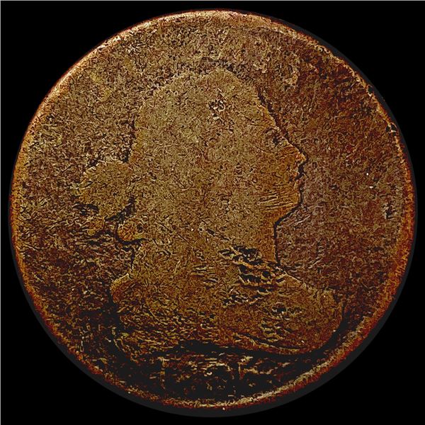 1806 Sm 6 Stms Draped Bust Half Cent NICELY CIRCULATED