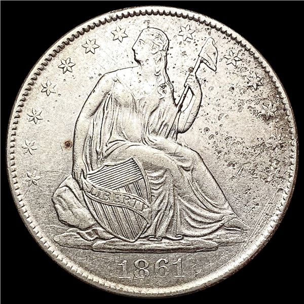 1861-O Seated Liberty Half Dollar CLOSELY UNCIRCULATED