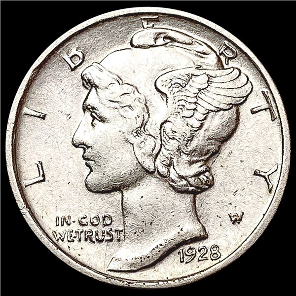 1928-D Mercury Dime CHOICE AU