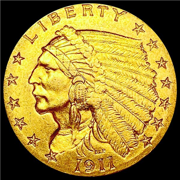 1911 $2.50 Gold Quarter Eagle CLOSELY UNCIRCULATED