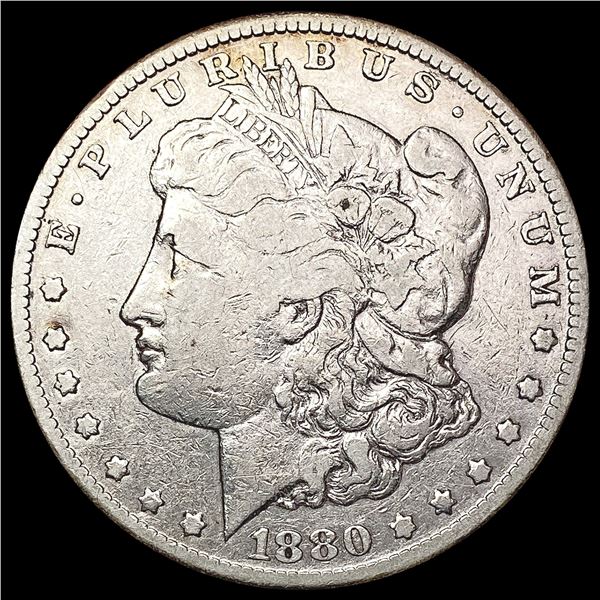 1880-CC 8/7 Low Morgan Silver Dollar LIGHTLY CIRCULATED