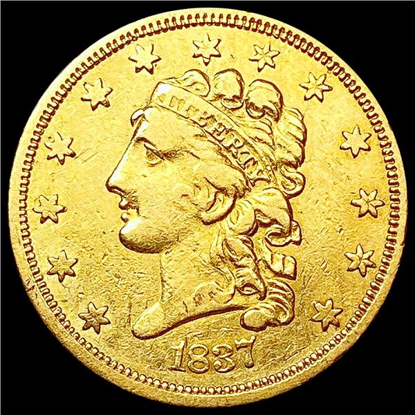 1837 $2.50 Gold Quarter Eagle CLOSELY UNCIRCULATED