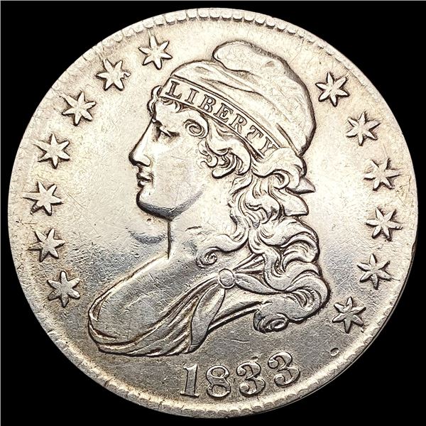 1833 Capped Bust Half Dollar LIGHTLY CIRCULATED
