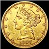 Image 1 : 1907-D $5 Gold Half Eagle CLOSELY UNCIRCULATED