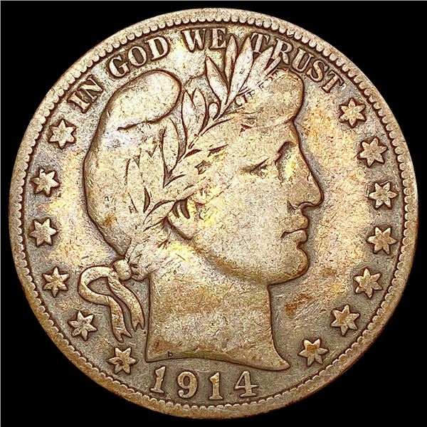 1914-S Barber Half Dollar NICELY CIRCULATED