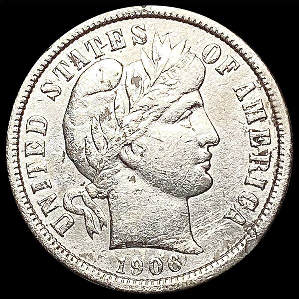 1906 Barber Dime CLOSELY UNCIRCULATED