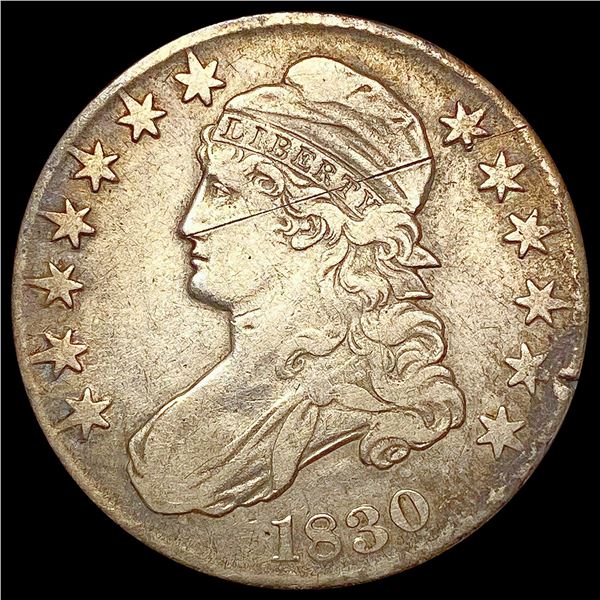 1830 Capped Bust Half Dollar LIGHTLY CIRCULATED