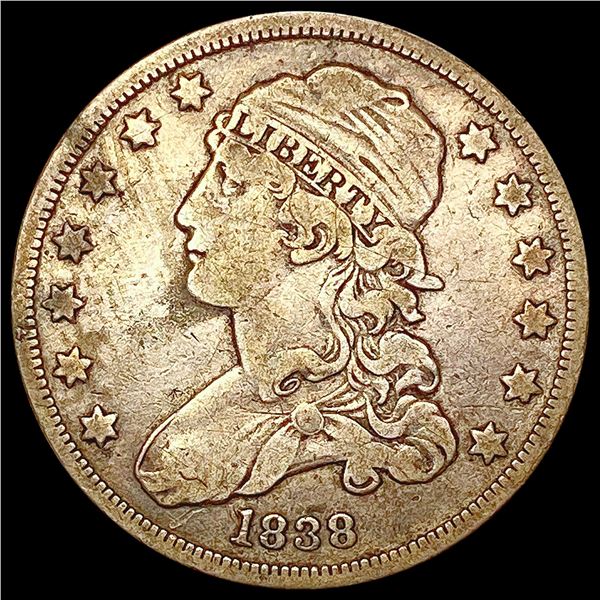 1838 Capped Bust Quarter NICELY CIRCULATED