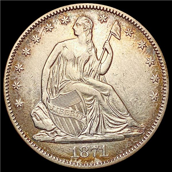 1871 Seated Liberty Half Dollar CLOSELY UNCIRCULATED