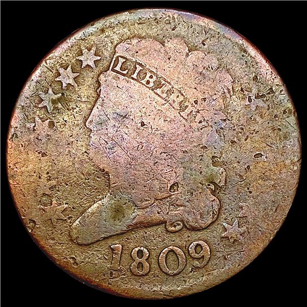 1809 Classic Head Half Cent NICELY CIRCULATED
