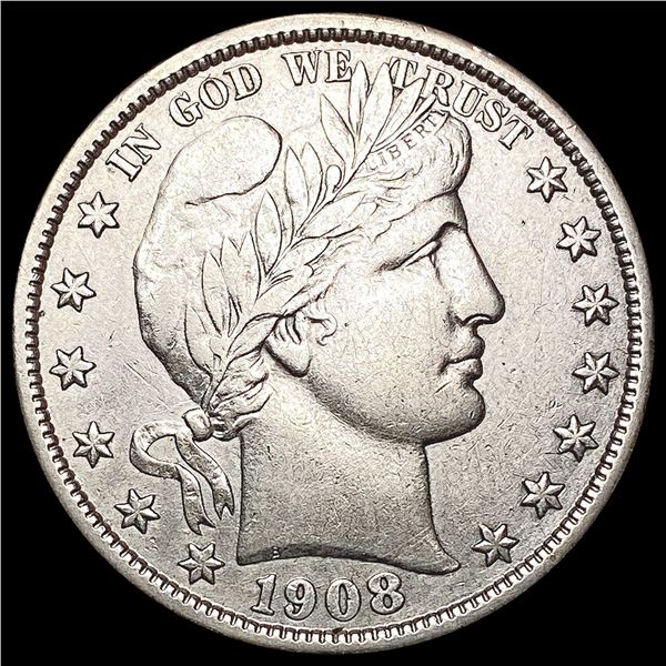 1908 Barber Half Dollar CLOSELY UNCIRCULATED