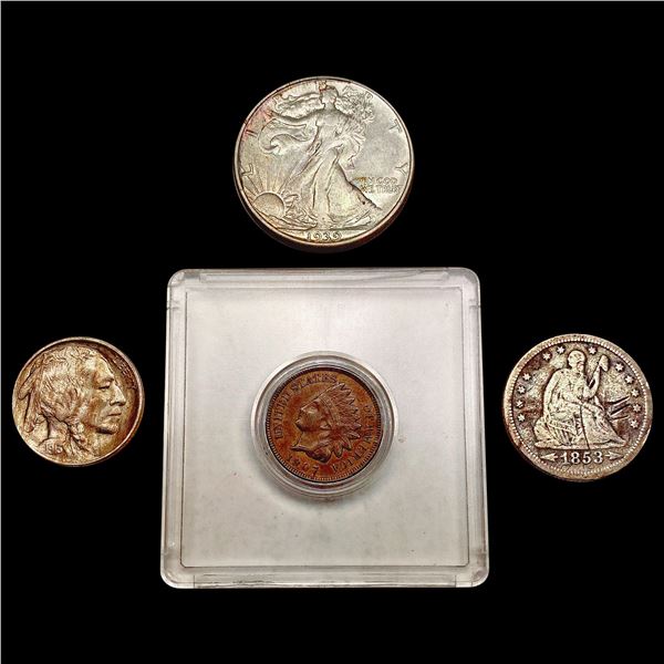 1853-1939 Varied US Type Coinage [4 Coins] HIGH GRADE