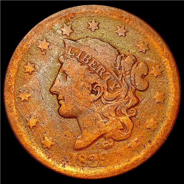 1839 Sm Hd Braided Hair Large Cent NICELY CIRCULATED