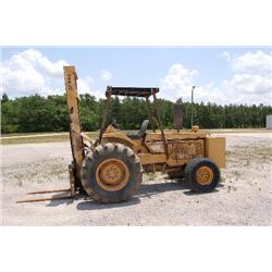 HARLO HF-456 FORKLIFT, 6000 LB., 2 STAGE MAST W/ SIDE SHIFT, PNEUMATIC, SN/BB55346