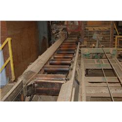 LEGNA 19' INFEED ROLL CASE, W/ 24" ROLLERS, HYDRAULIC CYLINDER CONTROL