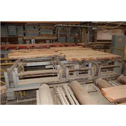 LUMBER TRANSFER, 4-STRAND, 12' W X 10' L, W/ SUBSTRUCTURE H-78 TURTLEBACK CHAIN, 4-ARM STOP, MOTOR &