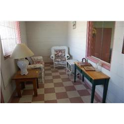 OFFICE - WICKER FURNITURE & REMAINING CONTENTS OF LOBBY