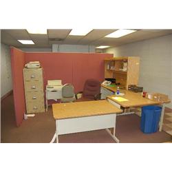 DESK, CHAIR & PRINTER