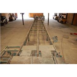 SORTING CHAIN, 3-STRAND, 80'  W/ H-78 TURTLEBACK CHAIN, 3-STRAND HURRY UP CONVEYOR