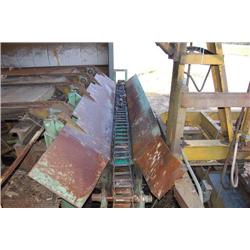 LOG TROUGH 18' W/HYDRAULIC DUMP TRANSFER, MOTOR & DRIVE, W/ SUBSTRUCTURE