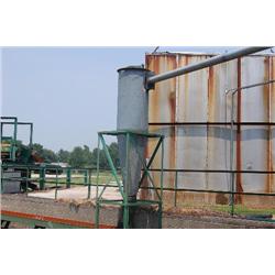 DUST BLOWER FROM UNDER GANG SAW, CINCINNATI P18 DUST BLOWER, W/ DUST COLLECTOR & FRAME, 7.5 HP MOTOR