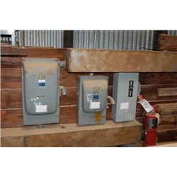 4 DISCONNECTS, 200, 100, 60 & 100 AMP.