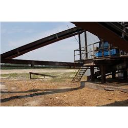 TO SCREEN & HOG BARK BELT CONVEYOR, 102' L X 23" W, UNDER DEBARKER