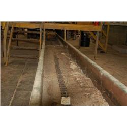 DUST CONVEYOR W/ DRAG CHAIN, 123' L X 24" W TO HOG