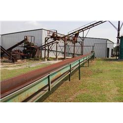 INCLINED BELT CONVEYOR, 142' L X 24" W, W/ SUBSTRUCTURE & MOTOR