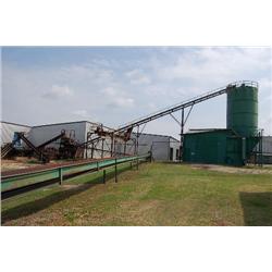 INCLINED CONVEYOR, 130' L X 18" W TO SILO, W/ WALKWAY, SUBSTRUCTURE, SINGLE TRUCK LOADING SYSTEM, AU