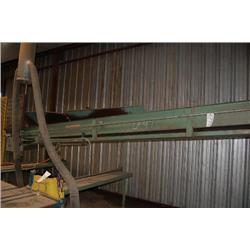INCLINED WASTE BELT CONVEYOR, 37' L X 24"W W/ MOTOR