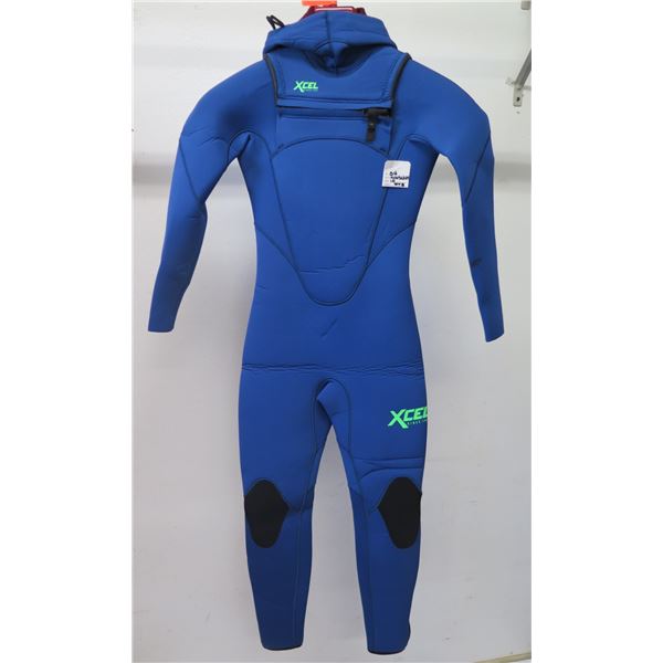 Youth Comp Hooded Fullsuit Wetsuit 4.5/3.5mm, Faint Blue, Size 10