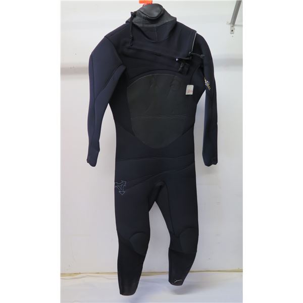 Mens Infiniti X2 Hooded Fullsuit Wetsuit 5/4mm, Black, Size L
