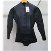 Image 1 : Womens Glideskin Long Sleeve Springsuit Wetsuit 2mm, Black, Size 8