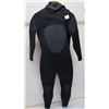 Image 1 : Mens Axis Hooded Fullsuit Wetsuit 5/4mm, Black, Size L