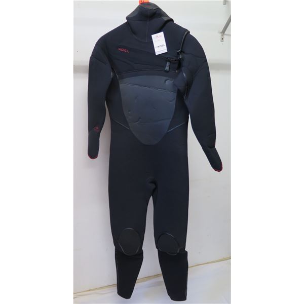 Mens Drylock X Hooded Fullsuit Wetsuit 5/4mm, Black, Size L