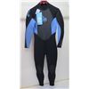 Image 1 : Womens Thermolite Fullsuit Wetsuit 3/2mm, Black/Acid Blue, Size 8