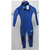 Image 1 : Youth Comp Hooded Fullsuit Wetsuit 4.5/3.5mm, Faint Blue, Size 10