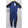 Image 1 : Youth Axis Short Sleeve Fullsuit Wetsuit 2mm, Navy Blue, Size 12