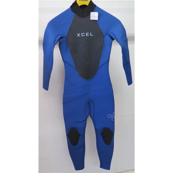 Youth Axis Flatlock Back Zip Fullsuit Wetsuit 3/2mm, Faint Blue, Size 12