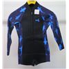 Image 1 : Girls' Water Inspired  Long Sleeve Springsuit Wetsuit 2mm, Blue Galapagos, Size  12