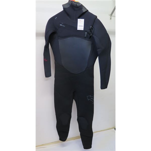 Mens Infiniti Hooded Fullsuit Wetsuit 5/4mm, Black, Size L