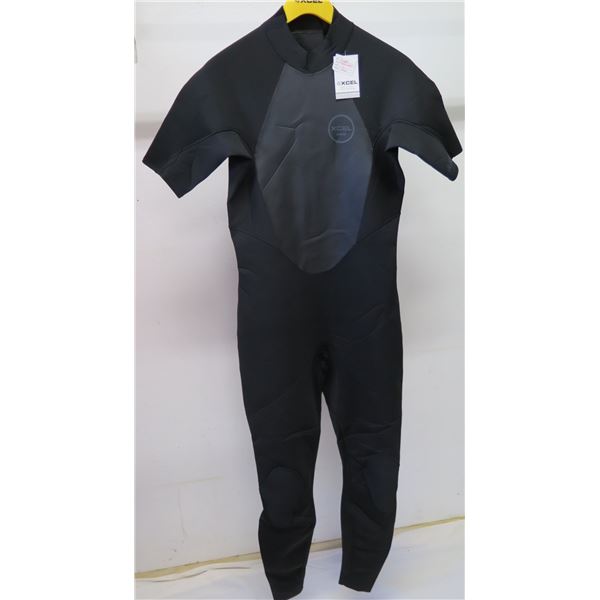 Mens Axis Short Sleeve Fullsuit Wetsuit 2mm, Black, Size L