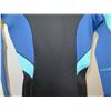 Image 3 : Womens Axis Flatlock Fullsuit Wetsuit 3/2mm, Black/Faint Blue/Pistachio, Size  8