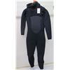 Image 1 : Womens Drylock Hooded Fullsuit Wetsuit 6/5mm, Black, Size 8