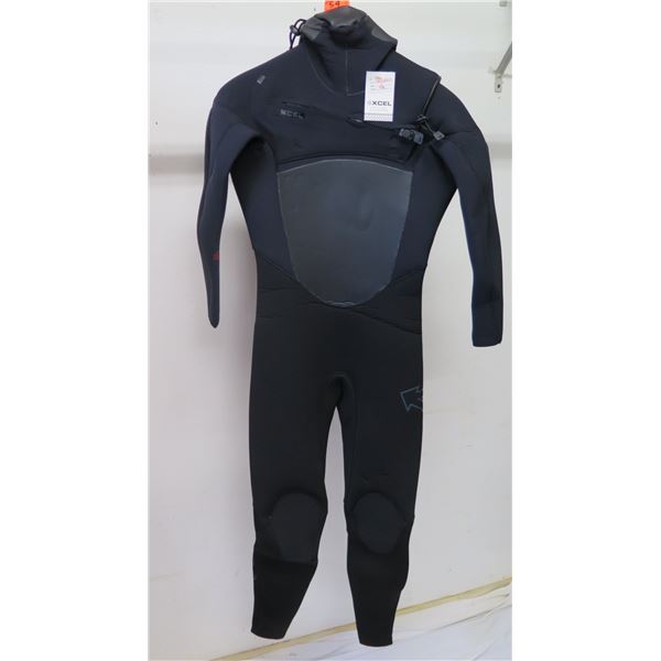 Mens Infiniti Hooded Fullsuit Wetsuit 5/4mm, Black, Size S