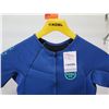 Image 2 : Youth Axis Short Sleeve Front Zip Jacket 1/0.5mm, Faint Blue, Size 12