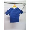 Image 4 : Youth Axis Short Sleeve Front Zip Jacket 1/0.5mm, Faint Blue, Size 12
