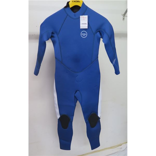 Youth Axis Flatlock Fullsuit Wetsuit 3/2mm, Faint Blue/White, Size  12